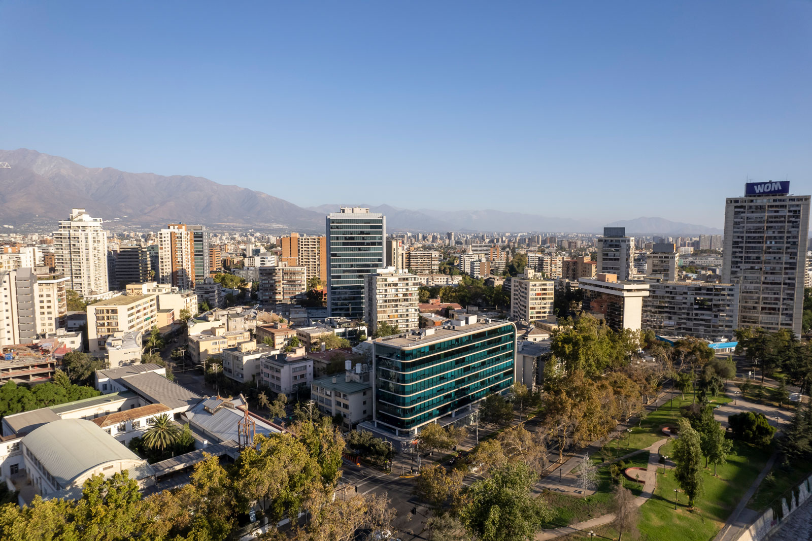 Imagen aerea sobre Santiago de Chile