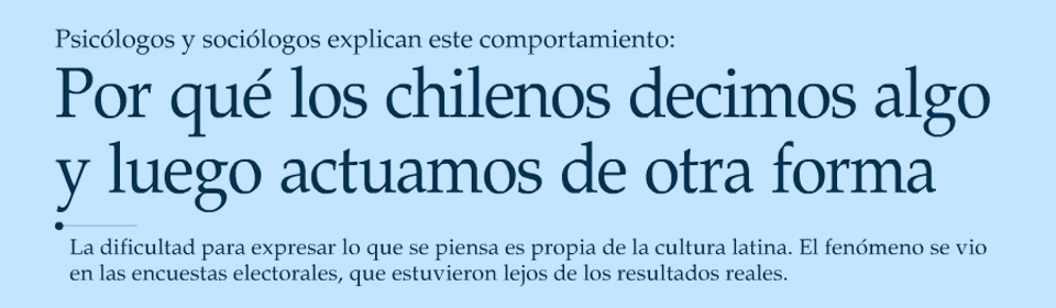 Por qué los chilenos decimos algo y luego actuamos de otra forma