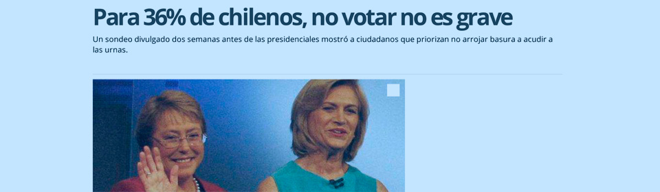 «Para 36% de chilenos, no votar no es grave»